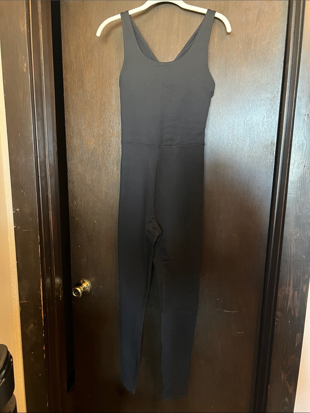 Fabletics Black Sleeveless Scoop-Neck Jumpsuit